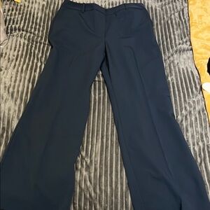 Slate blue Wide Leg Dress Pants with Professional Silhouette